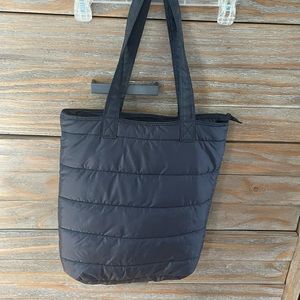 Black puffy tote